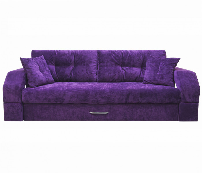 Диван-еврокнижка Манчестер, пружинный блок, 150х195, подсветка, велюр фиолетовый
