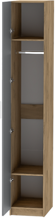 Шкаф-пенал №1 "Иннэс-7" - Крафт золотой/Графит