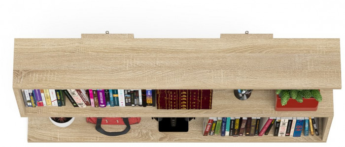 Мори Полка 1200, цвет дуб сонома, ШхГхВ 120х21х64,8 см., универсальная сборка