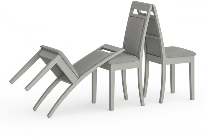 Три стула Мебель--24 Гольф-12 разборных, серый