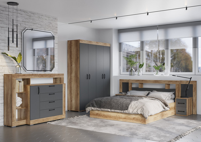 Кровать 140х200 с настилом ДСП Light Прима