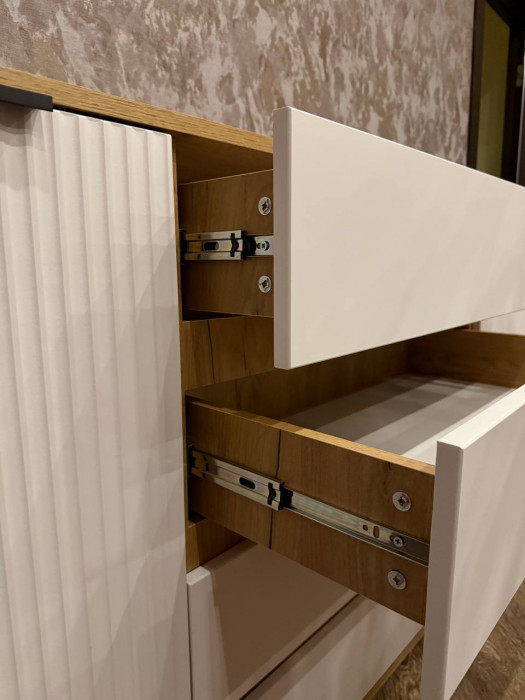 Марвэл Комод 2 двери 4 ящика (1600), Дуб крафт/Мальта