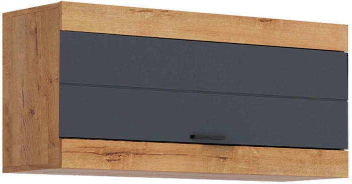 Прага Шкаф навесной, вотан/Графит