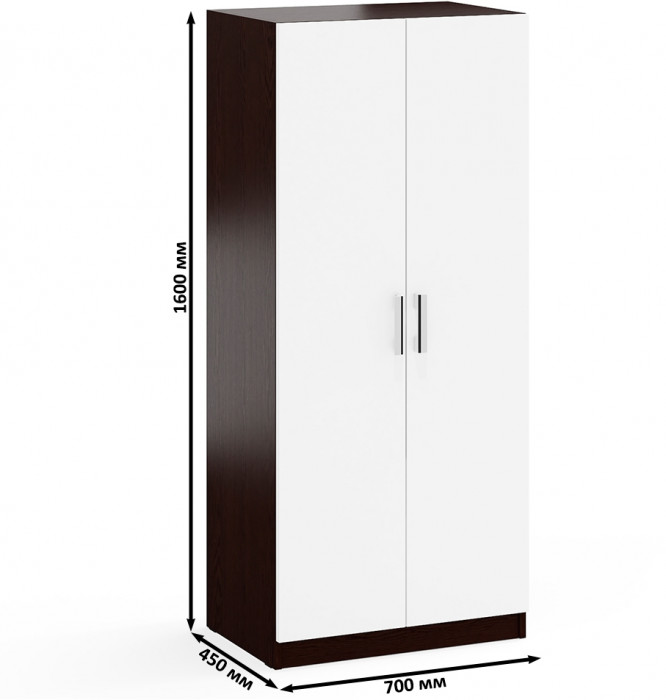 С-МД-СК9 Компоновка № 05, цвет венге/белый шагрень, ШхГхВ 274х70х160 см., НЕ универсальная сборка