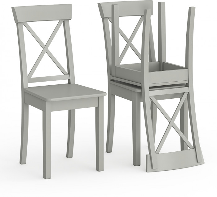 Три стула Мебель--24 Гольф-14 разборных, серый