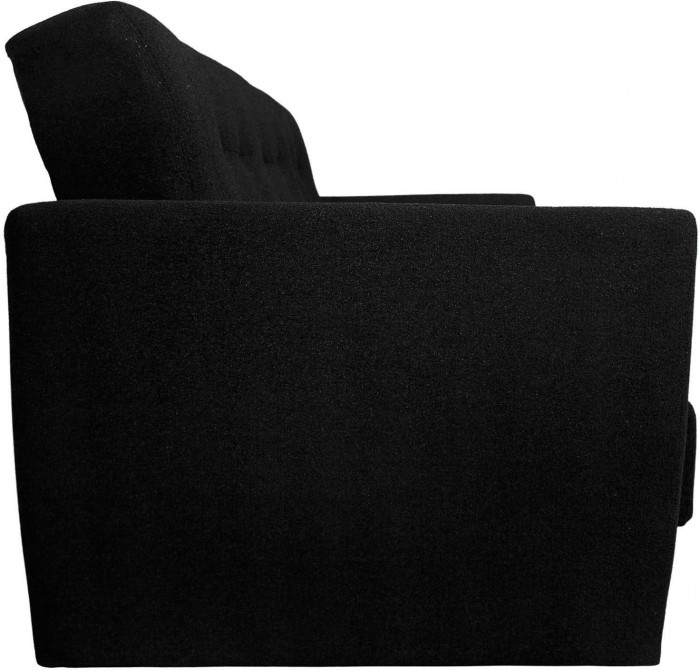 Раскладной диван-кровать, прямой, книжка, цвет черный, Лира 120х190