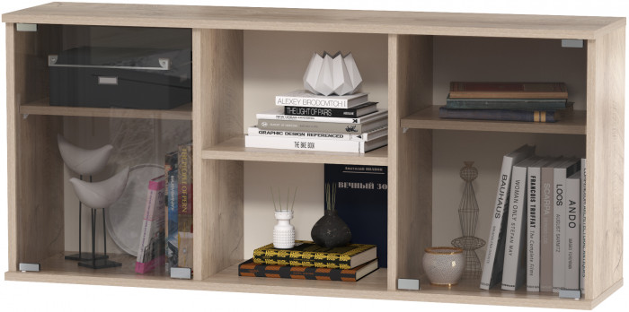 КР100 Бостон № 26, цвет дуб эндгрейн элегантный/фасады МДФ милк рикамо софт, 13.155+12.69+10.51+13.155, ШхГхВ 192,4х57,2х194,4 см.