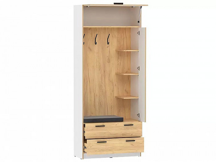 Прихожая Оттавия 1 Белый/Дуб золотой