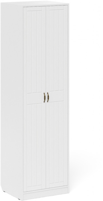 Прихожая П-6 Компоновка № 11, цвет белая шагрень/фасады МДФ белое дерево фрезеровка прованс, ШхГхВ 120х50х210 см., универсальная сборка