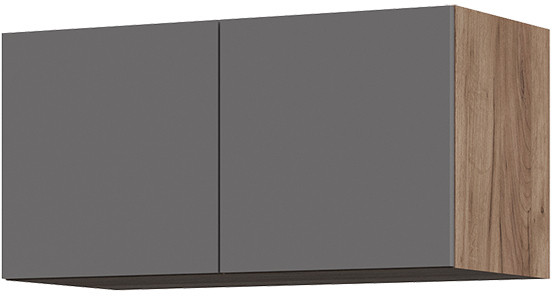 Антресоль 800 Машенька (800х400х380) Фасад ГРАФИТ СЕРЫЙ/Корпус ДУБ КРАФТ ТАБАЧНЫЙ