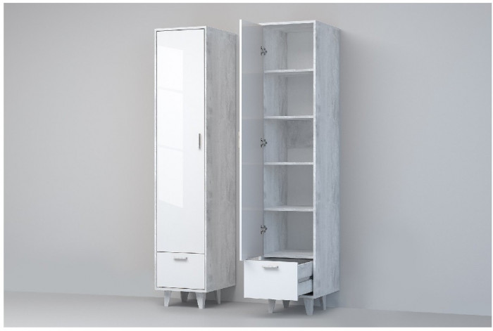 Эго Пенал П-1 НГ (Камень Темный/Бетон Светлый)