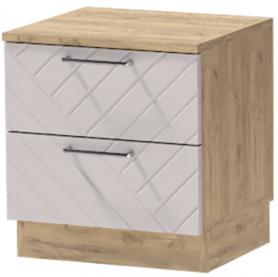 Тумба-6 прикроватная напольная "Иннэс-7", Крафт золотой/Грэй софт