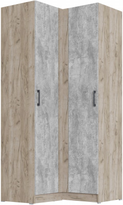 Шкаф угловой Вегас, Дуб крафт серый/Цемент