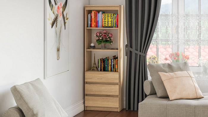 Мори Стеллаж МСТ600.3, дуб сонома