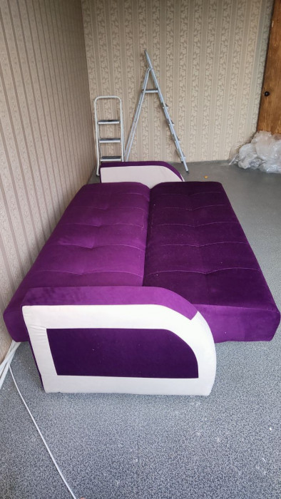 Диван-книжка Феникс, 140х190, велюр фиолетовый