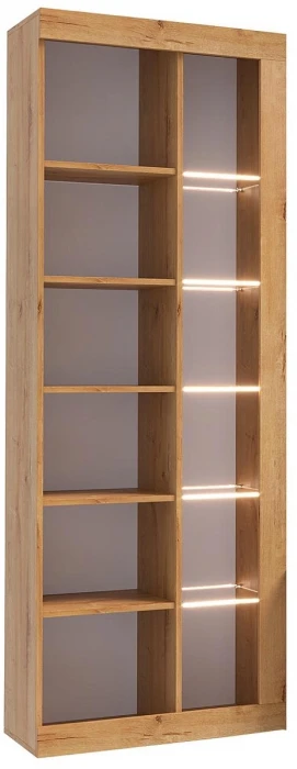 Прага Шкаф-Витрина ЛДСП, вотан/Графит