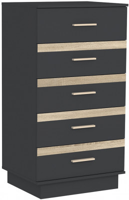 Комод высокий 3 Анона, антрацит