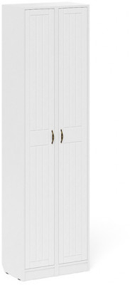 Прихожая П-6 Пенал + Пенал, цвет белая шагрень/фасады МДФ белое дерево фрезеровка прованс, ШхГхВ 60х35х210 см., универсальная сборка