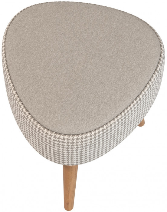 Банкетка 6-5134ТКбеж Ева, цвет ткань бежевая с рисунком, ШхГхВ 38х38х45 см.(банкетка на трёх ножках), цвет ножек: тик