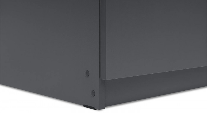 Шкаф распашной с наполнением (3 полки + 2 ящика + штанга) ШК 5 (800), Графит