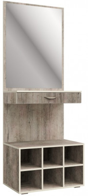 Тумба с ящиком и зеркалом "Элана" - Сосна шале