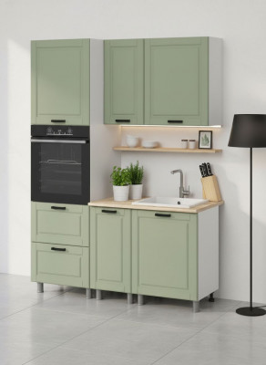 МК Аленушка 1,6м ПД Астра Фисташка,скоба черный,сонома