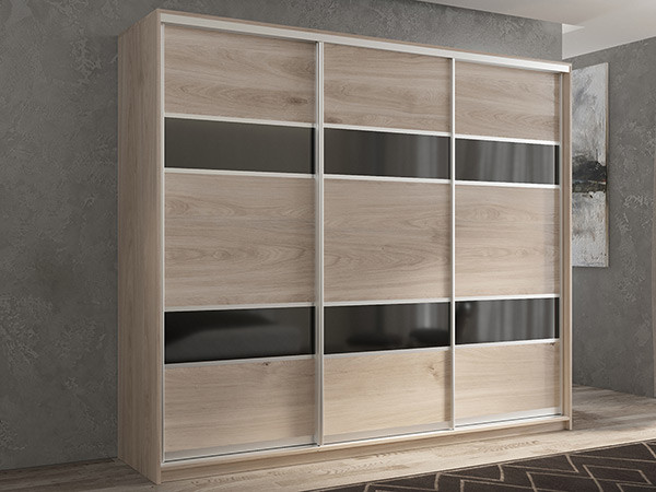 Шкаф-купе Кааппи 7 Кастелло Серый 240х60х230 см