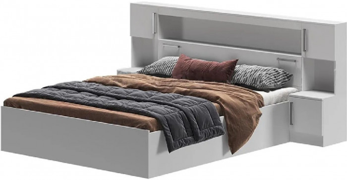 Басямиф Кровать с надстройкой 160 (Белый)