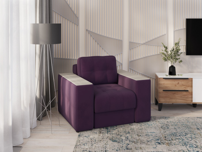 Кресло Нави, Винный/Клен кремовый МДФ