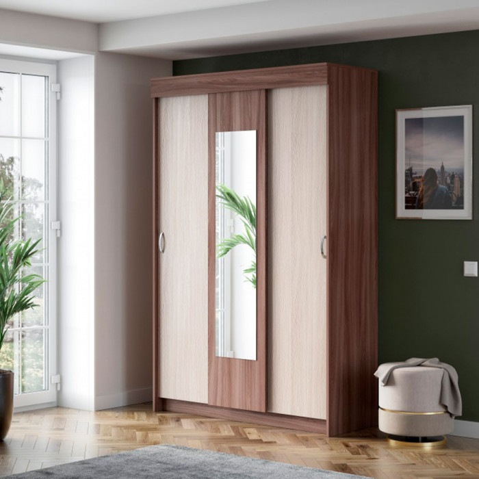 шкаф-купе Бассо ясень шимо темный/ясень шимо светлый