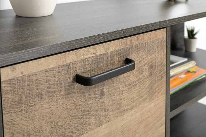 Трувор Гостиная 008, цвет дуб гранж песочный/интра, ШхГхВ 241х37х195 см., универсальная сборка