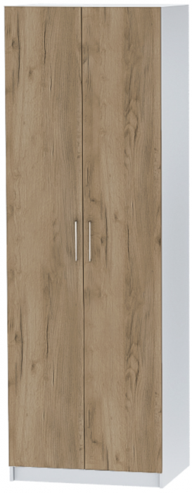 Шкаф двухдверный №1 "Иннэс-7" - Белый/Крафт золотой