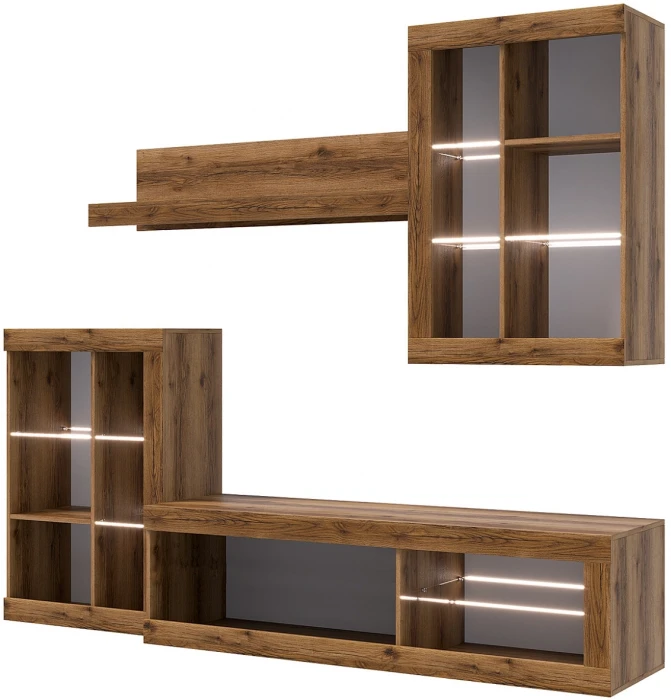 Прага Модульная Гостиная, вариант №1, делано/Графит