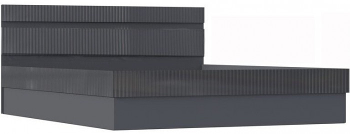 Оливия Кровать 1,6м с ПМ (Белый, Белый глянец)