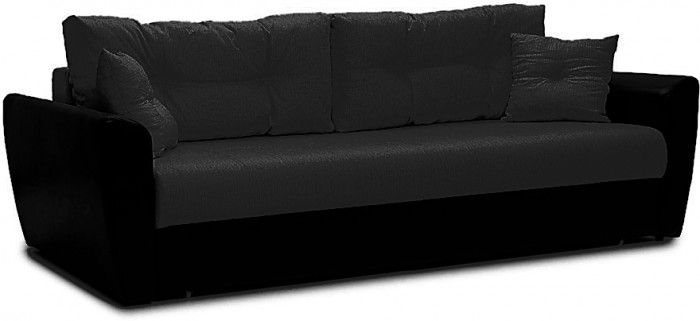 Диван-еврокнижка Амстердам 140, велюр черный