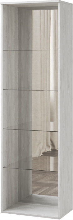 Ливорно Пенал-витрина ЛШ-8 ясень анкор светлый патина серебро