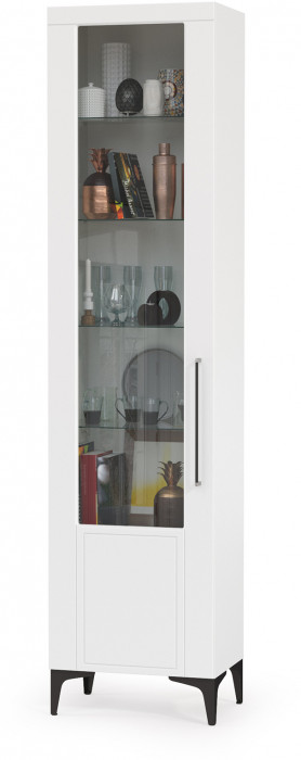 Валенсия Гостиная № 118, цвет ЛДСП белый шагрень/МДФ белый шагрень, ШхГхВ 321,3х38,4х225,2 см., универсальная сборка