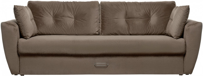 Диван-еврокнижка Амстердам Люкс, 160х195, пружинный блок, велюр коричневый