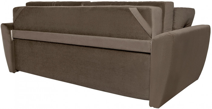 Диван-еврокнижка Амстердам Люкс, 160х195, пружинный блок, велюр коричневый