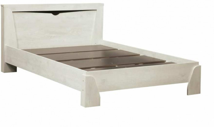 Кровать с настилом 33.08-01 Лючия 1400 Бетон пайн белый /белый