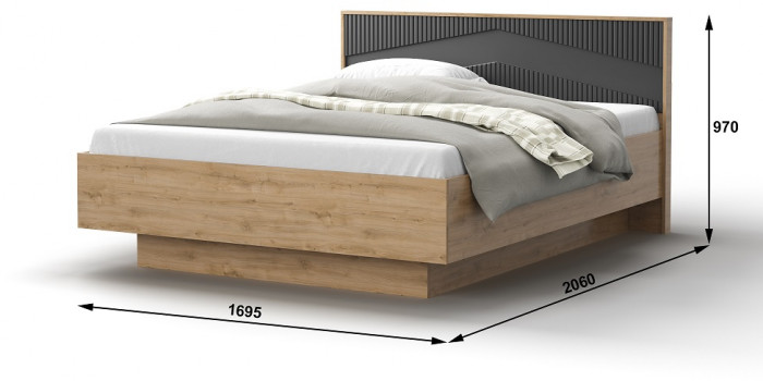 Кровать двуспальная 140х200 