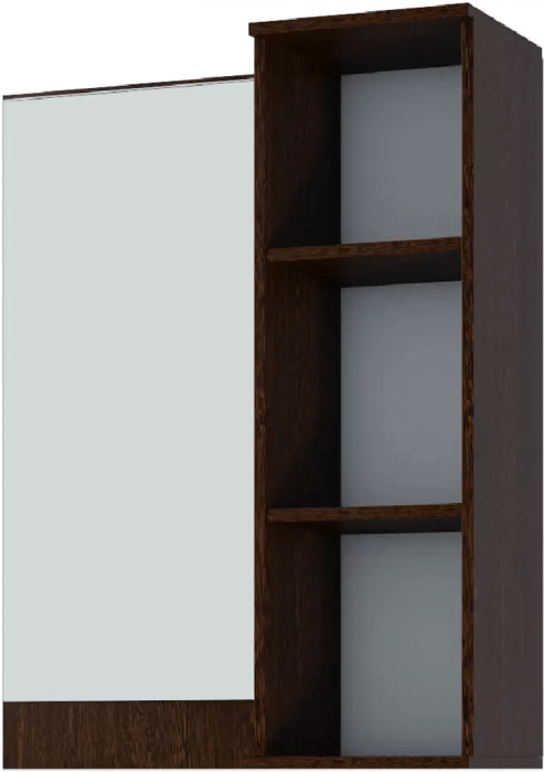 Ника Полка с зеркалом, пз800, Ясень шимо темный/светлый