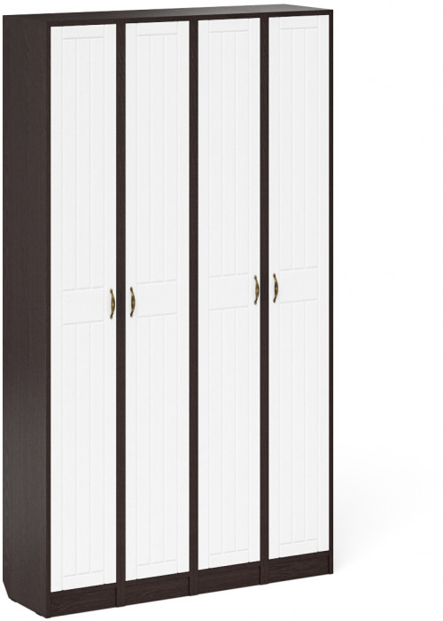 Прихожая П-6 Пенал 4 штуки, цвет венге/фасады МДФ белое дерево фрезеровка прованс, ШхГхВ 60х35х210 см., универсальная сборка