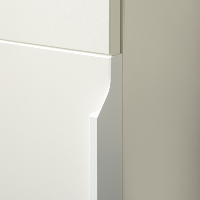 Октава 13.338 Шкаф для одежды + 13.228 Пенал, цвет белый шагрень/дуб крафт золотой/фасады МДФ белый шагрень/зеркало, ШхГхВ 96,4х35,3х197,6 см, ун. сб.