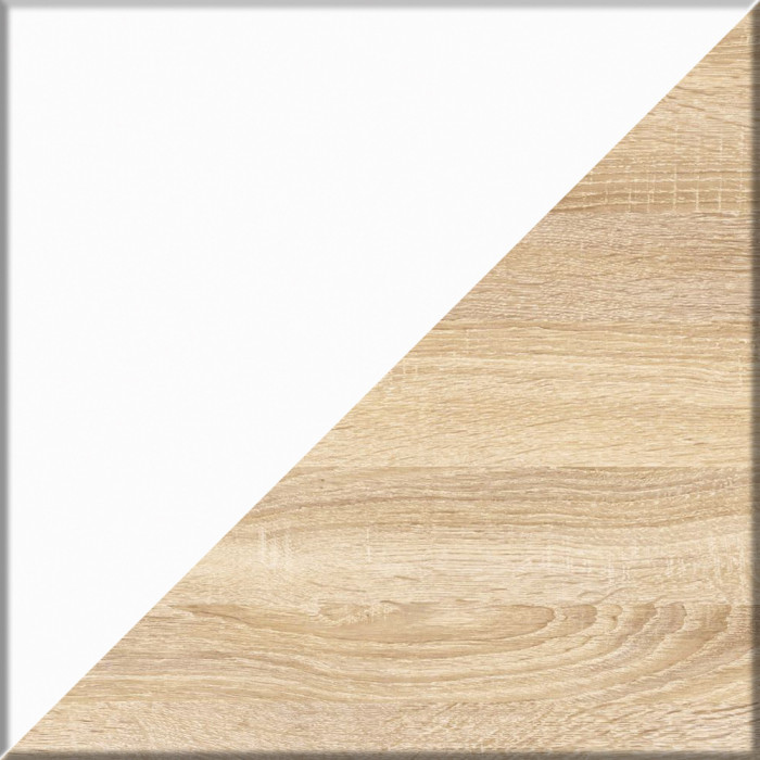 Мори Стол компьютерный МС-1 левый + Комод МК1200.3 + Полка 900, цвет дуб сонома/белый, ШхГхВ 210,4х50х209,6 см., НЕ универсальная сборка