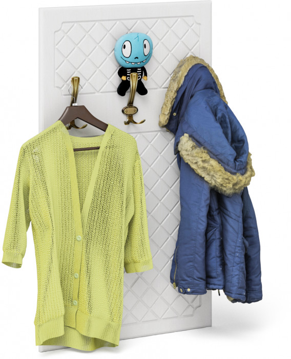 Прихожая П-6 Компоновка № 30, цвет дуб сонома/фасады МДФ белое дерево фрезеровка ромб, ШхГхВ 150х50х210 см., универсальная сборка