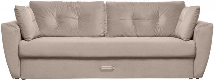 Диван-еврокнижка Амстердам Люкс, 150х195, пружинный блок, велюр бежевый