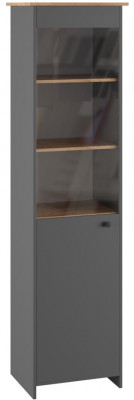 Шкаф с витриной Теодора, Графит