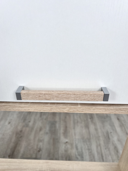 Компьютерный стол Квартет-9, Дуб крафт золотой/Графит серый