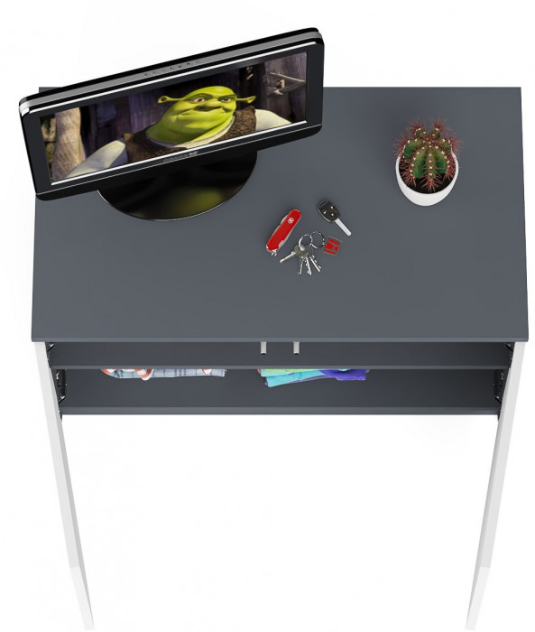 Мори Тумба/антресоль МА900.1, графит/белый